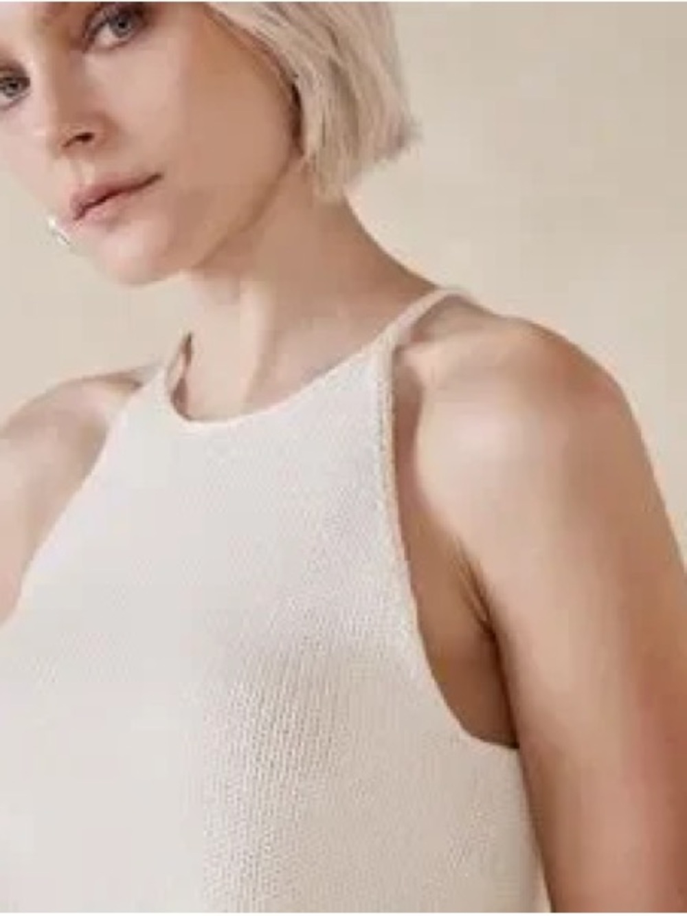 Banana Republic | Cream Knit Halter Tank Top